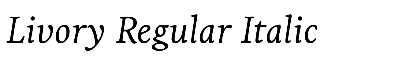 Livory Regular Italic